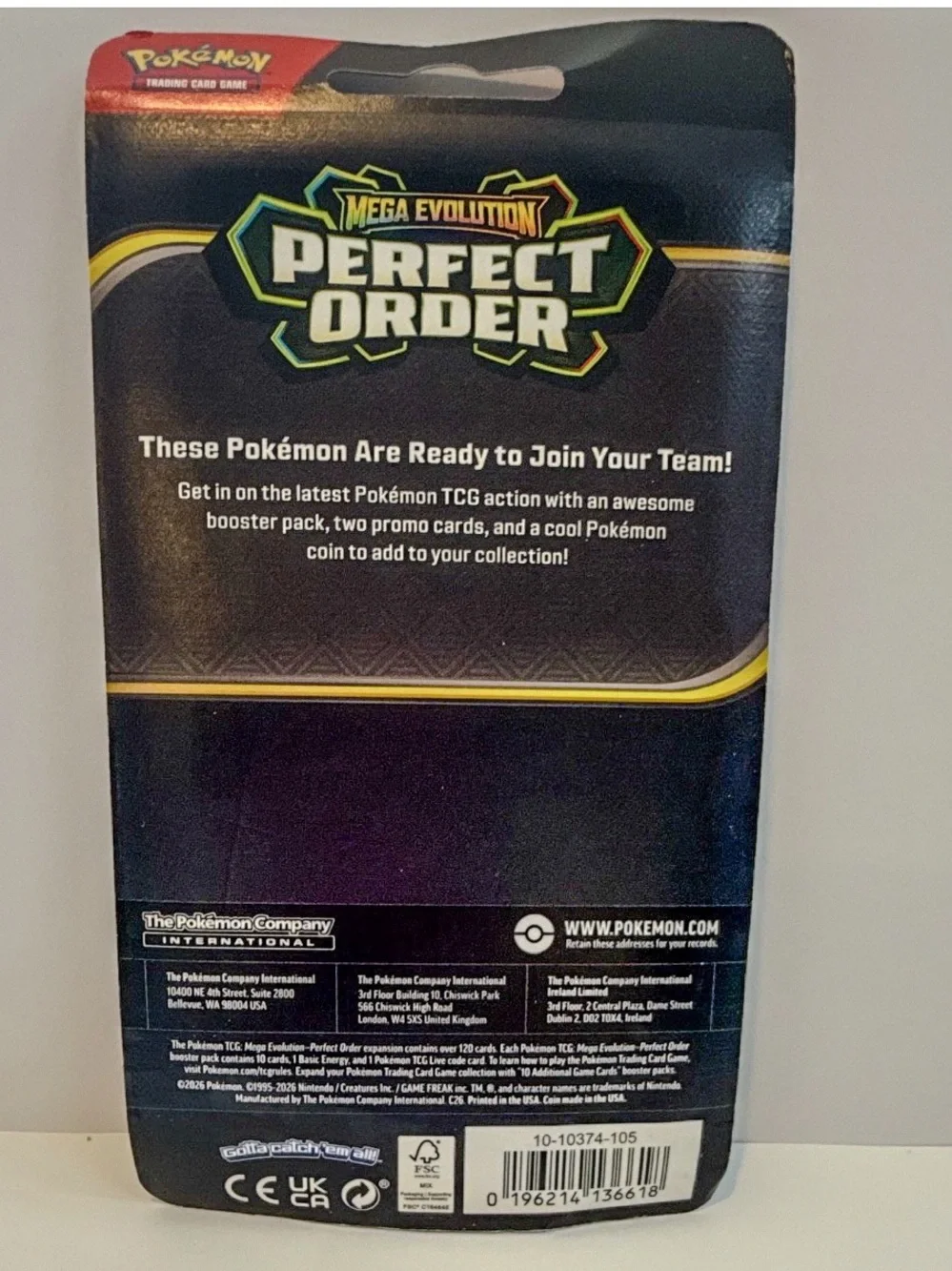 Pokémon TCG Mega Evolution: Perfect Order Booster Pack 10 Cards